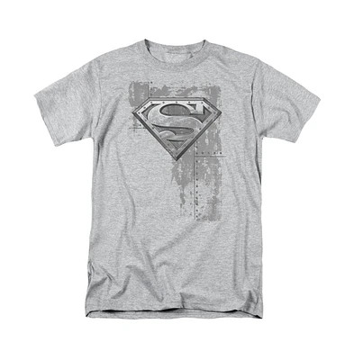 Superman Big & Tall Riveted Metal Short Sleeve Adult Tee / T-Shirt