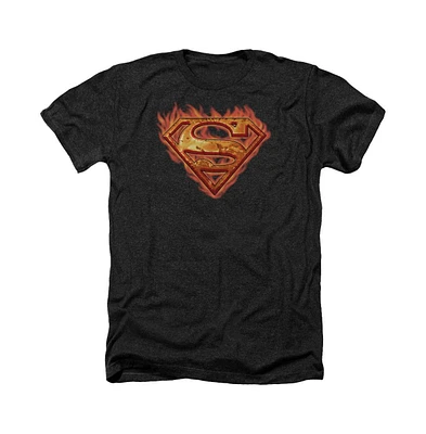 Superman Men's Hot Metal Adult Heather Tee / T-Shirt