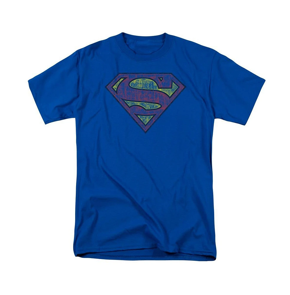 Superman Big & Tall Tattered Shield Short Sleeve Adult Tee / T-Shirt