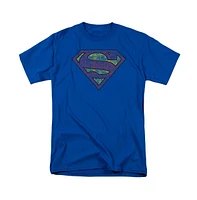 Superman Big & Tall Tattered Shield Short Sleeve Adult Tee / T-Shirt