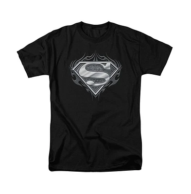 Superman Big & Tall Biker Metal Short Sleeve Adult Tee / T-Shirt