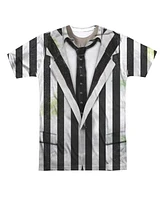 Beetlejuice Men's Suit Short Sleeve Adult Poly Crew Tee / T-Shirt