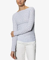 Sanctuary Women's white Lace Long Sleeve T-Shirt