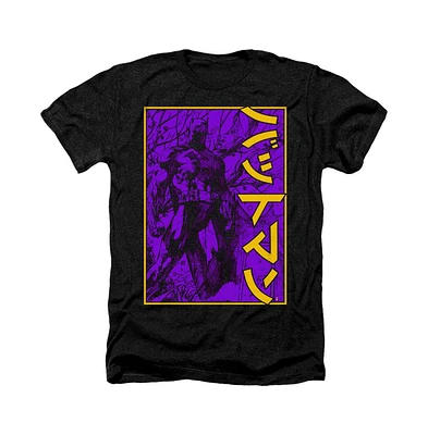 Batman Men's Framed Kanji Adult Heather Tee / T-Shirt