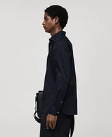 Mango Men's Slim-Fit Cotton Shirt