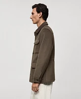 Mango Men's Wool-Blend Field Jacket