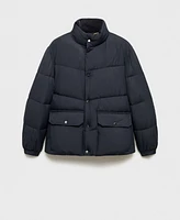 Mango Men's Water-Repellent Quilted Coat
