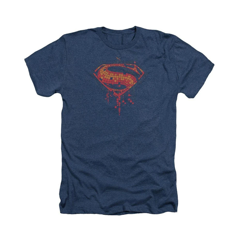 Batman V Superman Men's Tech Super Logo Adult Heather Tee / T-Shirt