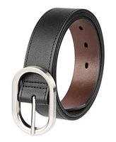 Calvin Klein Reversible Center Bar Buckle Dress Belt