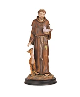 Fc Design "2-pc Set" 12"H Saint Francis Statue St. Francis of Assisi Holy Figurine Statue Ornament Home Room Office Decor and Perfect Ideas for Housew