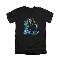 Harry Potter Men's Hermione Ready Short Sleeve Adult V Neck Premium Cotton Tee / T-Shirt