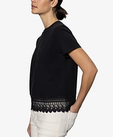 Sanctuary Women's Lace Remix Pull On T-Shirt