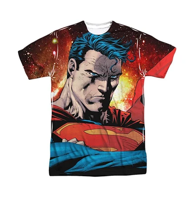 Superman Men's Determination Short Sleeve Adult Poly Crew Tee / T-Shirt