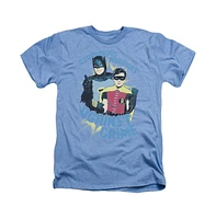 Batman Men's Classic Tv Courageous Warriors Adult Heather Tee / T-Shirt