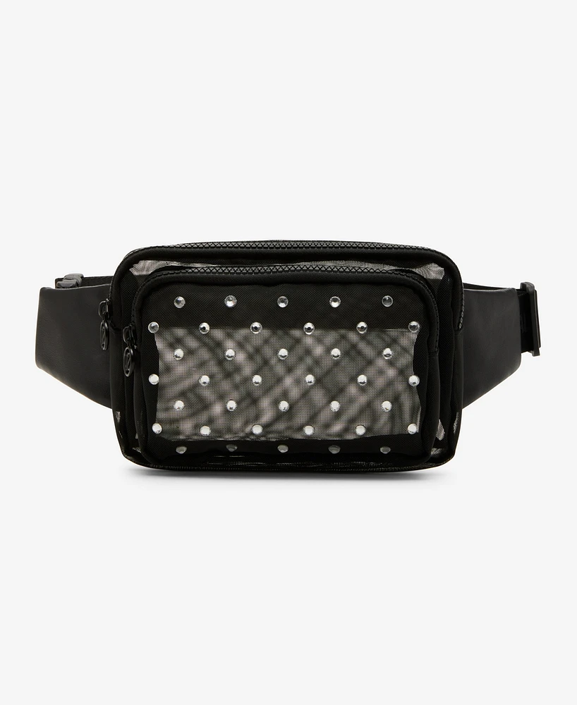 Steve Madden Rhinestone Mesh Fanny Pack