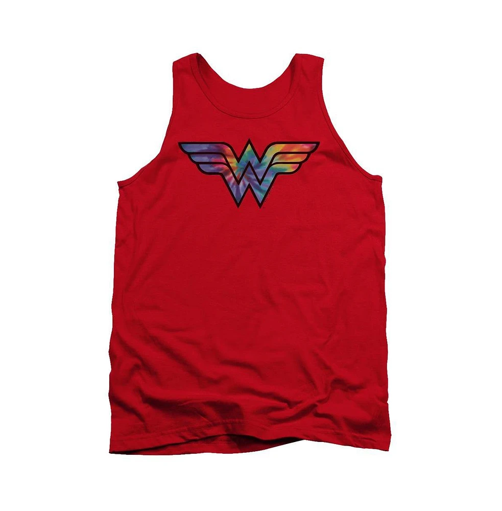 Dc Wonder Woman Men's Comics Tie Dye Logo Adult Tank Top