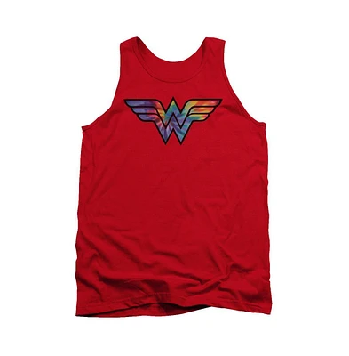 Dc Wonder Woman Men's Comics Tie Dye Logo Adult Tank Top