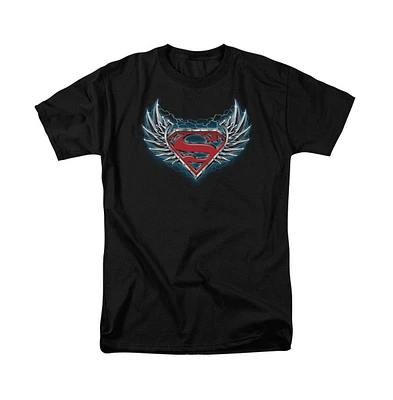 Superman Big & Tall Steel Wings Logo Short Sleeve Adult Tee / T-Shirt