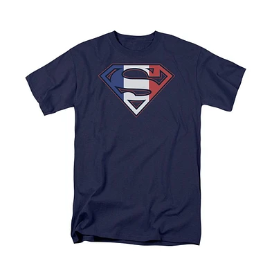 Superman Big & Tall French Shield Short Sleeve Adult Tee / T-Shirt