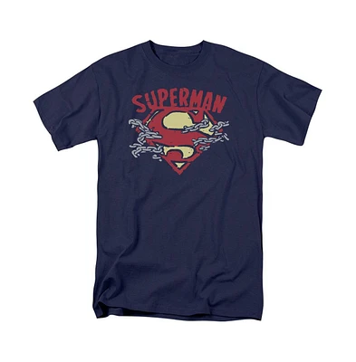 Superman Big & Tall Chain Breaking Short Sleeve Adult Tee / T-Shirt