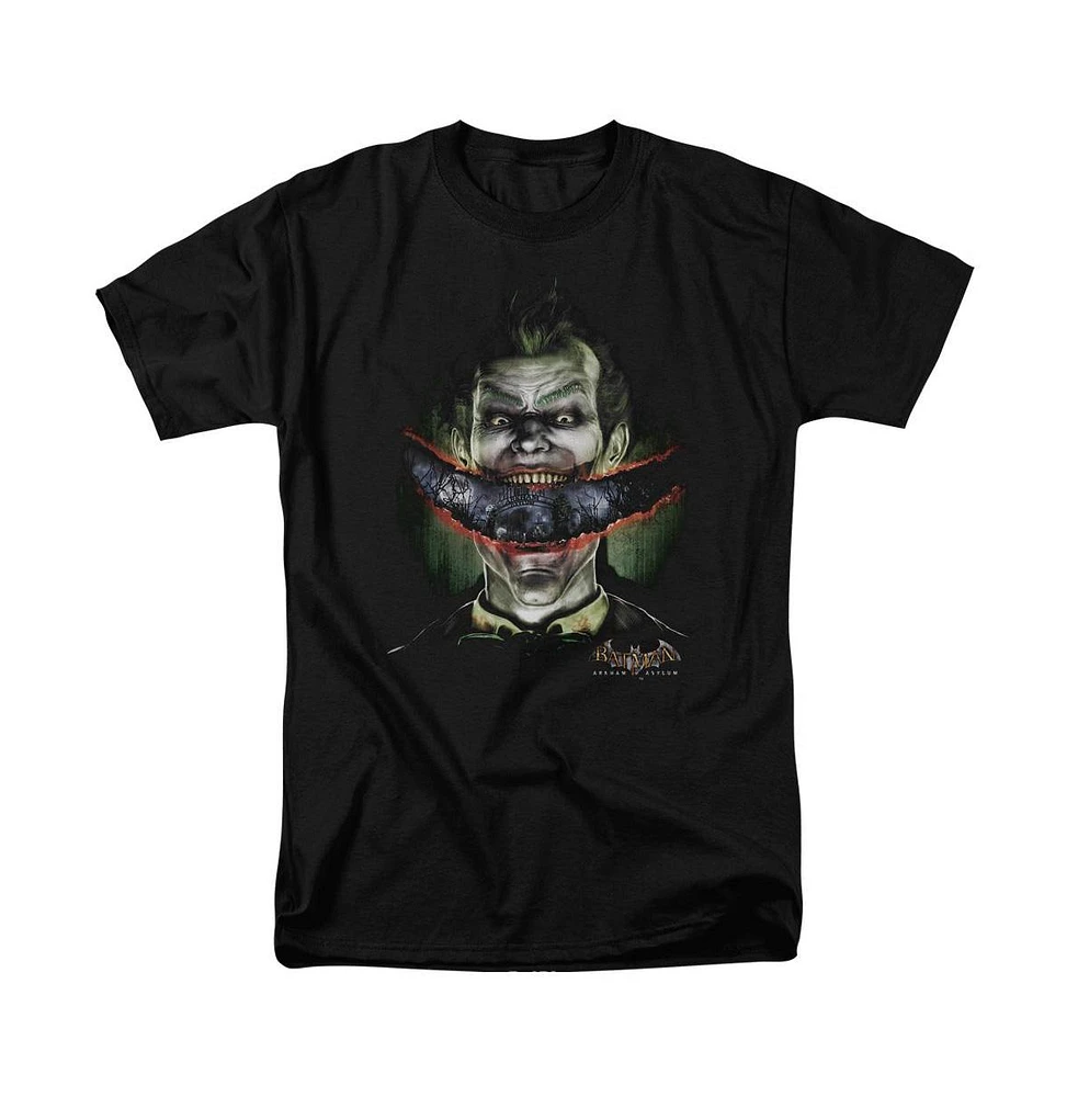 Batman Big & Tall Arkham Asylum Crazy Lips Short Sleeve Adult Tee / T-Shirt