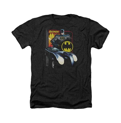 Batman Men's Bat Racing Adult Heather Tee / T-Shirt