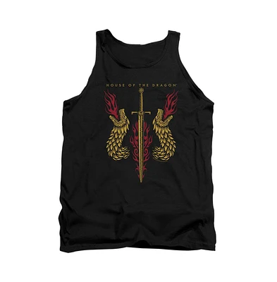 House Of The Dragon Men's Sword And Heads Adult Tank Top