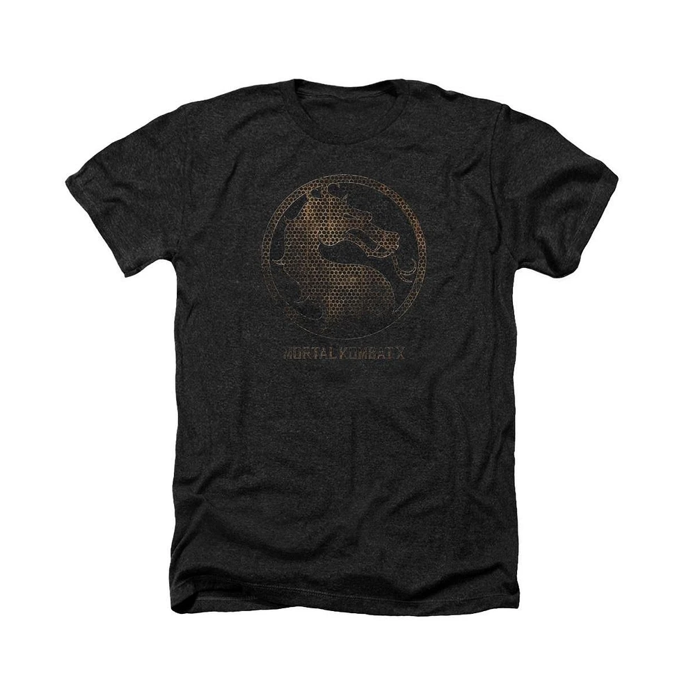 Mortal Kombat X Men's Metal Seal Adult Heather Tee / T-Shirt