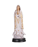 Fc Design "2-pc Set" 5"H Our Lady of Fatima Statue Our Lady of The Holy Rosary of Fatima Holy Figurine Statue Ornament Home Room Office Decor and Perf