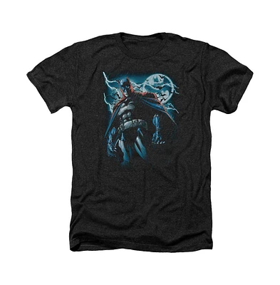 Batman Men's Stormy Knight Adult Heather Tee / T-Shirt