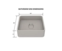 Casainc Square Vessel Bathroom Sink