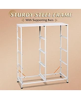 Wlive Fabric Dresser for Bedroom Tall with 8 Drawers Storage Tower Bins Double Chest of Closet Living Room Hal