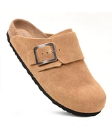 Aerothotic Atlas Genuine Leather Clogs for Women with Arch Support