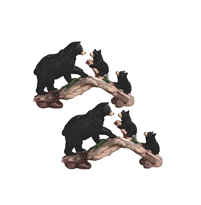 Fc Design "2-pc Set" 11.75"W Black Bear with Cubs Climbing on Tree Bear Family Figurine Statue Ornament Home Room Office Decor and Perfect Ideas for H