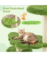 Gymax 38'' Cute Cat Tree Cat Condo Furniture w/ Fully Wrapped Sisal Scratching Posts