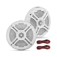 Pyle 6.5-Inch Component Marine Speakers, 250 Watts, White