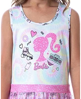 Barbie Toddler Tie-Dye Tank Nightgown Pajama With Tulle Skirt Overlay