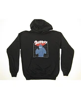 Ultraman Boys Blue Character Silhouette with Kanji Logo Youth Black Hoodie-xl