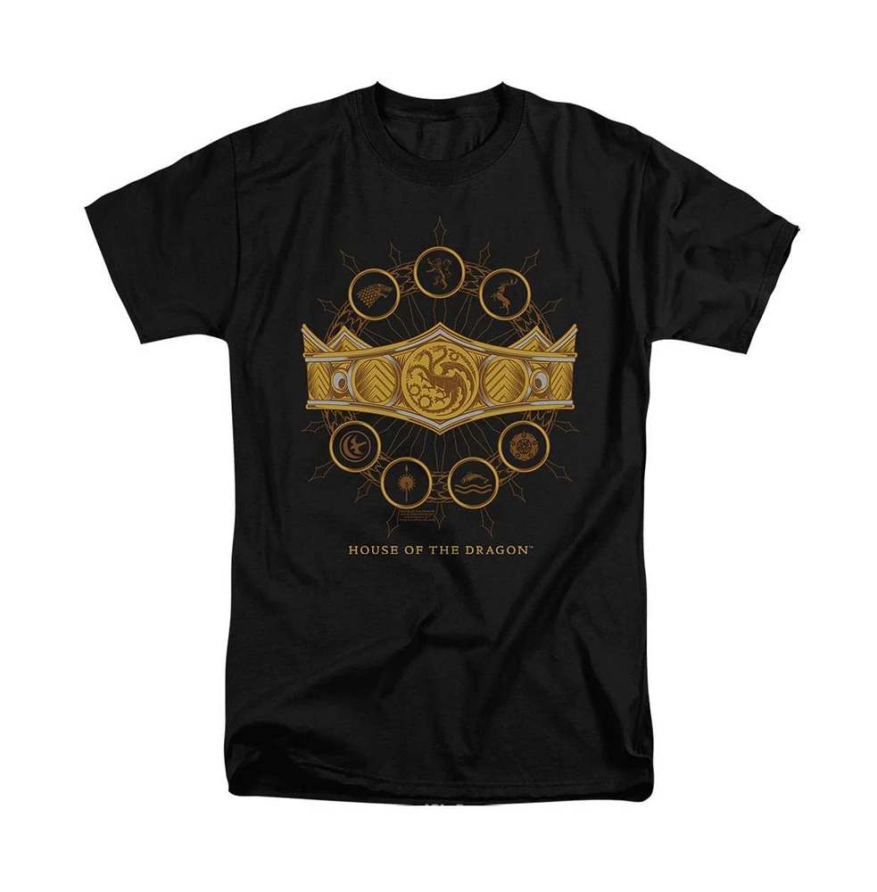 House Of The Dragon Men's Crown Short Sleeve Adult Tee / T-Shirt