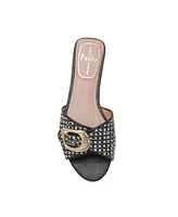 Linea Paolo Leighton | Raffia Sandals With Golden Buckle
