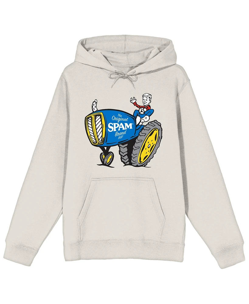 Spam Men's Brand 1937 Boy And Tractor Sand Sweatshirt-Large