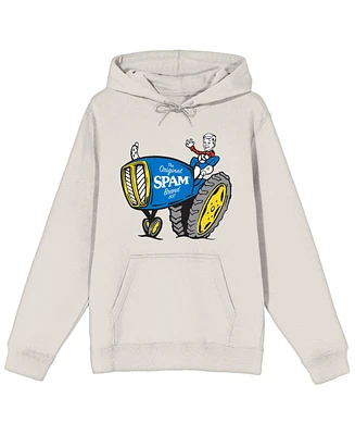 Spam Men's Brand 1937 Boy And Tractor Sand Sweatshirt-Large