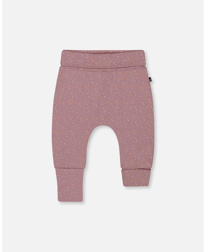 Deux par Baby Girls Organic Cotton Evolutive Pant Printed Pear Seeds