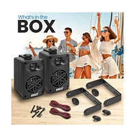 Pyle 3.5” 2-Way Indoor/Outdoor Speaker System - Waterproof Design with 1/2” High Compliance Polymer Tweeter