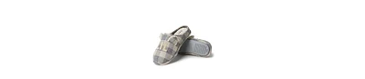 Dearfoams Men's Lil Bear Buffalo Check Clog Slipper