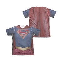 Supergirl Men's Uniform (Front/Back Print) Adult Poly/Cotton Short Sleeve Tee / T-Shirt