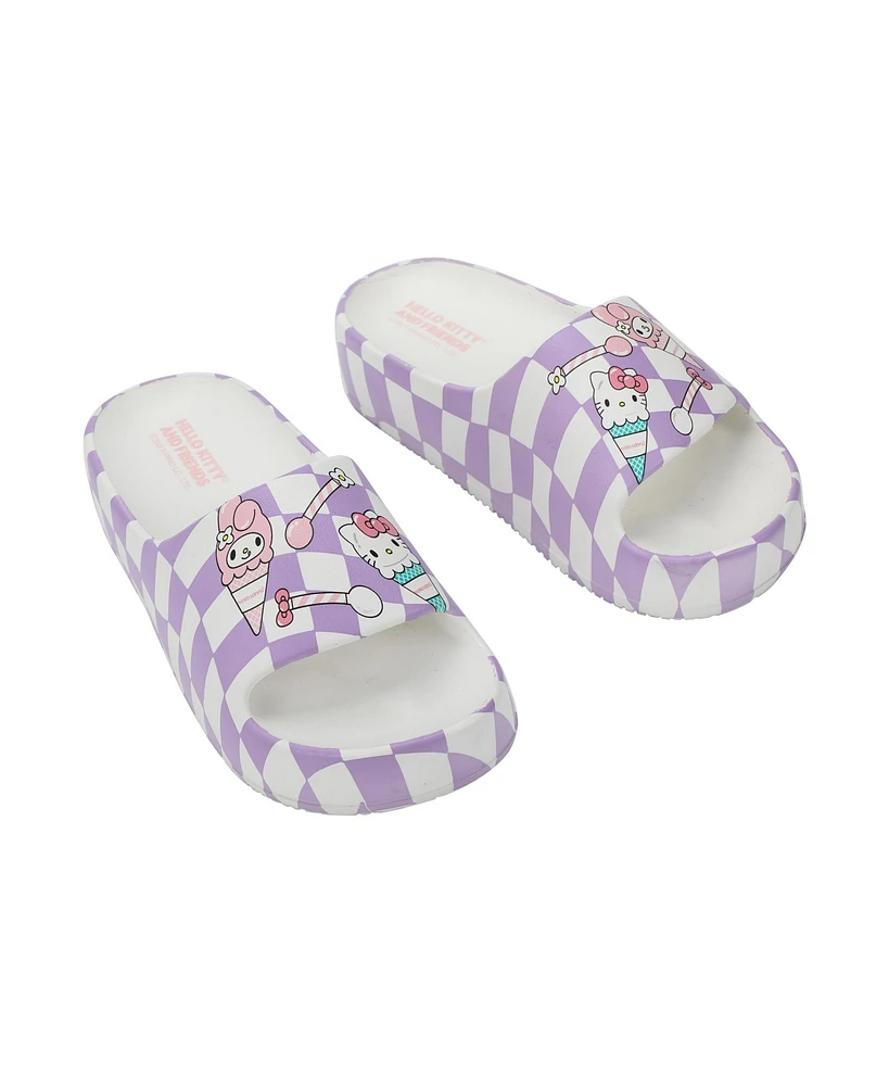 Sanrio Hello Kitty & Friends My Melody Ice Cream Cones Women's Single Molded Platform Slide Sandals-Large