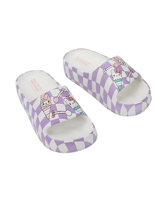 Sanrio Hello Kitty & Friends My Melody Ice Cream Cones Women's Single Molded Platform Slide Sandals-Large