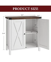 gaomon Farmhouse Buffet Cabinet with Adjustable Shelf and Barn Doors