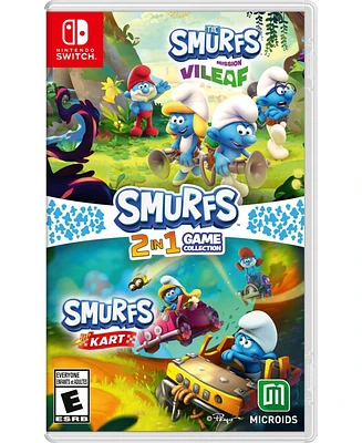 Thq Nordic Smurfs 2 In 1 Game Collection: Mission Vileaf And Smurfs Kart